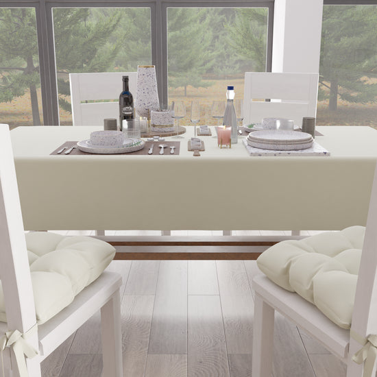 PETTI Tovaglia Da Tavola In Cotone, Tovaglia Tinta Unita Panna