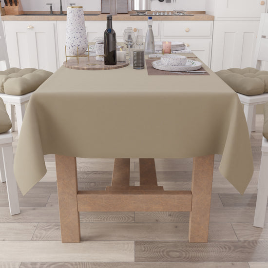 PETTI Tovaglia Da Tavola In Cotone, Tovaglia Tinta Unita Tortora