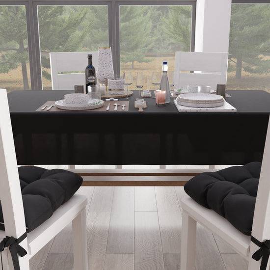 PETTI Tovaglia Da Tavola In Cotone, Tovaglia Tinta Unita Nero