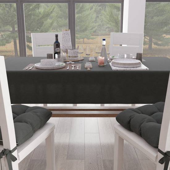 PETTI Tovaglia Da Tavola In Cotone, Tovaglia Tinta Unita Grigio Fumo