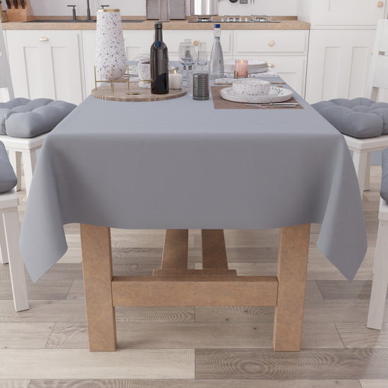 PETTI Tovaglia Da Tavola In Cotone, Tovaglia Tinta Unita Grigio