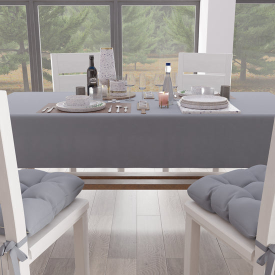 PETTI Tovaglia Da Tavola In Cotone, Tovaglia Tinta Unita Grigio