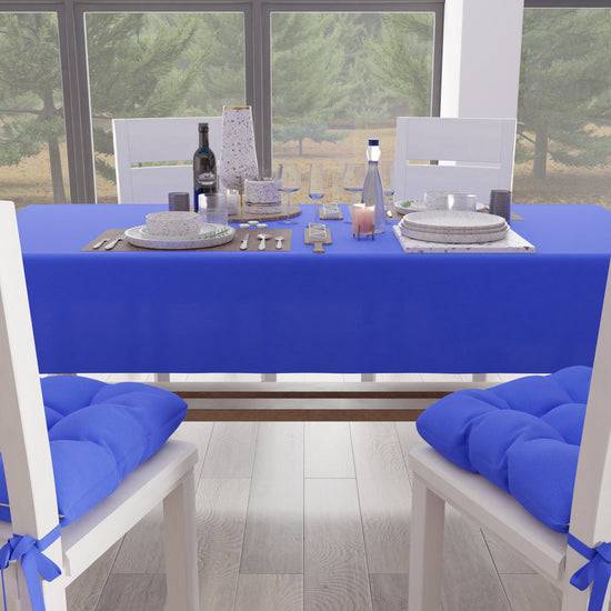 PETTI Tovaglia Da Tavola In Cotone, Tovaglia Tinta Unita Blu Elettrico