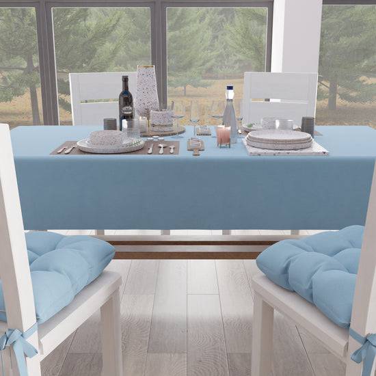 PETTI Tovaglia Da Tavola In Cotone, Tovaglia Tinta Unita Azzurro