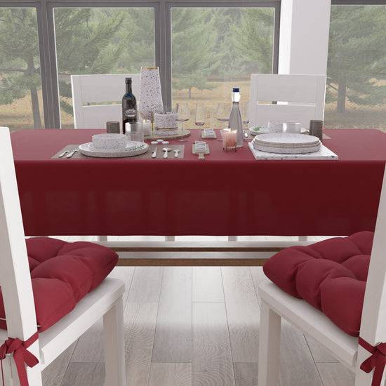 PETTI Tovaglia Da Tavola In Cotone, Tovaglia Tinta Unita Bordeaux