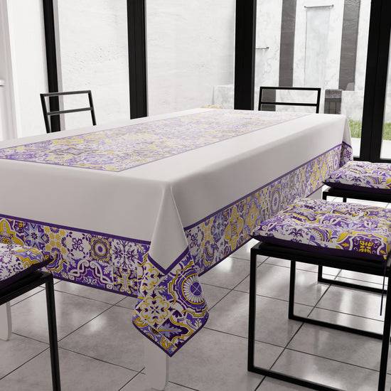 PETTI Tovaglia Da Tavola Moderna, Copritavolo Da Cucina, Vietri 02 Viola