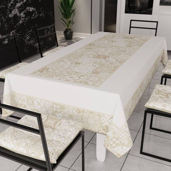 PETTI Tovaglia Da Tavola Moderna, Copritavolo Da Cucina, Vietri 02 Beige