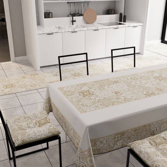 PETTI Tovaglia Da Tavola Moderna, Copritavolo Da Cucina, Vietri 02 Beige