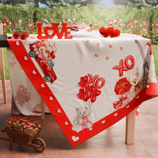 PETTI Tovaglia Di San Valentino Da Tavola Antimacchia, Copritavolo Per San Valentino Da Cucina Amour