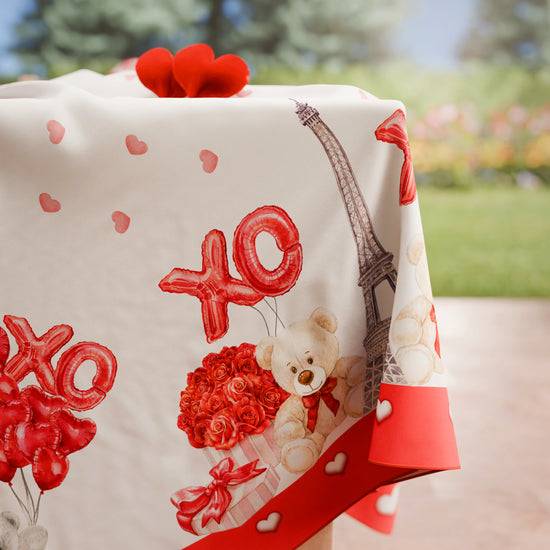 PETTI Tovaglia Di San Valentino Da Tavola Antimacchia, Copritavolo Per San Valentino Da Cucina Amour