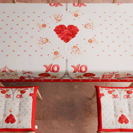PETTI Tovaglia Di San Valentino Da Tavola Antimacchia, Copritavolo Per San Valentino Da Cucina Amour