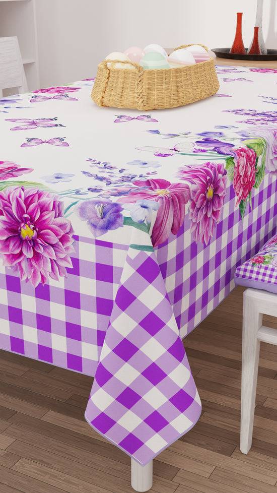 PETTI Tovaglia Pasqua Da Tavola Antimacchia, Copritavolo Pasqua Da Cucina Vichy Viola