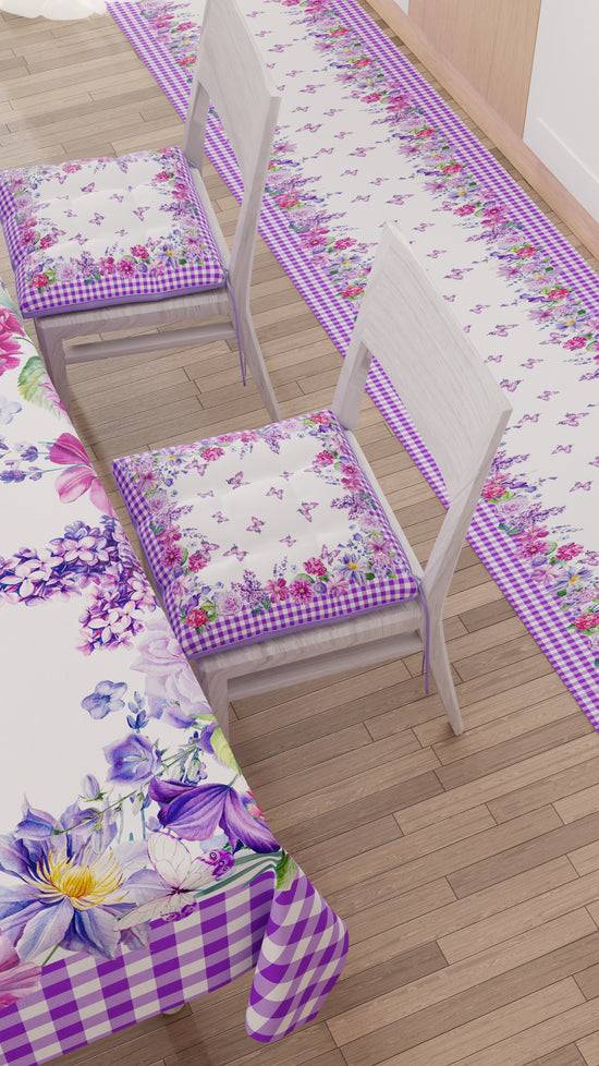 PETTI Tovaglia Pasqua Da Tavola Antimacchia, Copritavolo Pasqua Da Cucina Vichy Viola