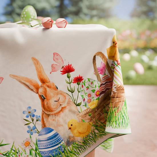 PETTI Tovaglia Pasquale Da Tavola Antimacchia, Copritavolo Pasqua Da Cucina Bunny