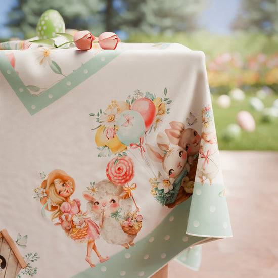 PETTI Tovaglia Pasquale Da Tavola Antimacchia, Copritavolo Pasqua Da Cucina Dolly