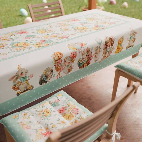 PETTI Tovaglia Pasquale Da Tavola Antimacchia, Copritavolo Pasqua Da Cucina Dolly