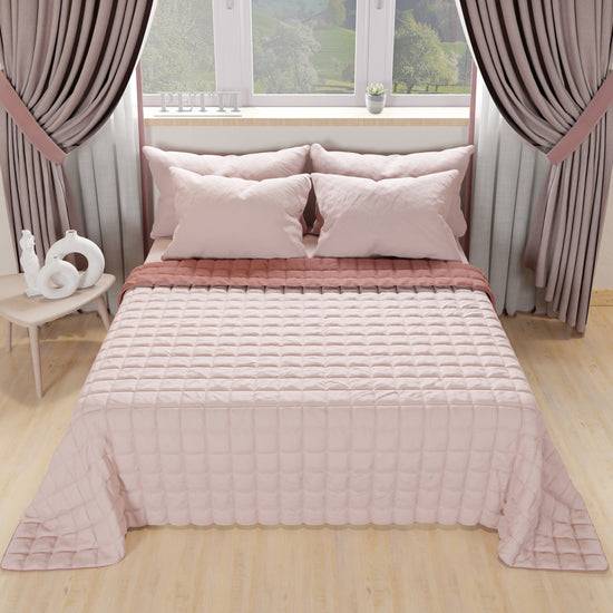 PETTI Trapuntino Copriletto Primaverile Autunnale Double Face Cipria