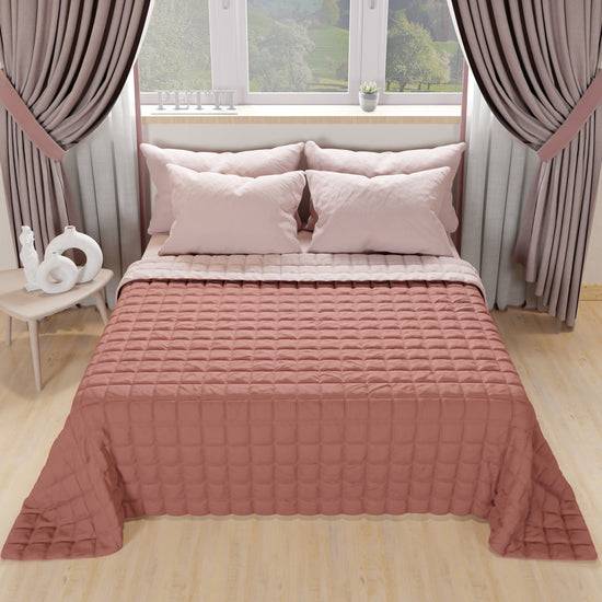 PETTI Trapuntino Copriletto Primaverile Autunnale Double Face Cipria