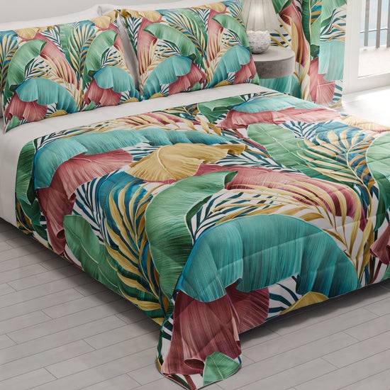PETTI Trapuntino Copriletto Primaverile Autunnale In Stampa Digitale Tropical Multicolor