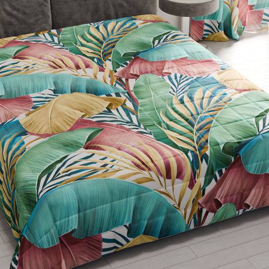 PETTI Trapuntino Copriletto Primaverile Autunnale In Stampa Digitale Tropical Multicolor