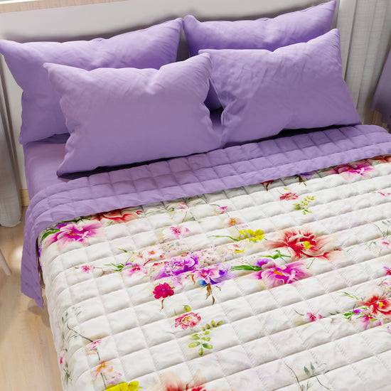 PETTI Trapuntino Copriletto Primaverile Autunnale In Stampa Digitale Spring Bianco