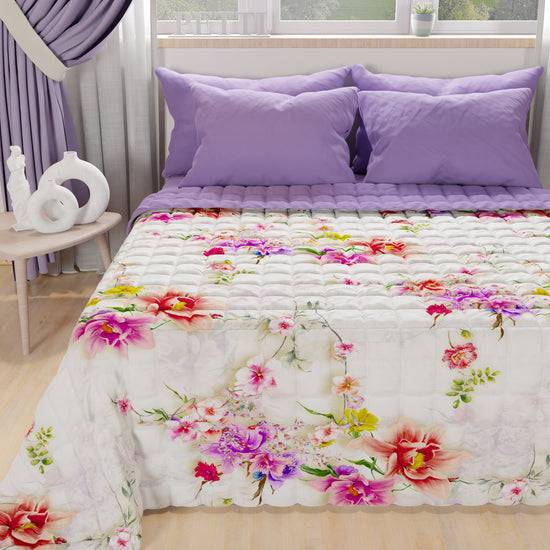 PETTI Trapuntino Copriletto Primaverile Autunnale in Stampa Digitale Spring Bianco