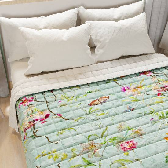 PETTI Trapuntino Copriletto Primaverile Autunnale In Stampa Digitale Spring Acquamarina