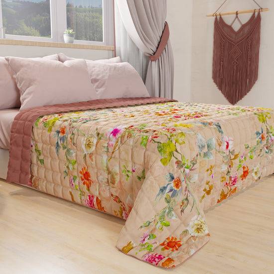 PETTI Trapuntino Copriletto Primaverile Autunnale In Stampa Digitale Spring Cipria