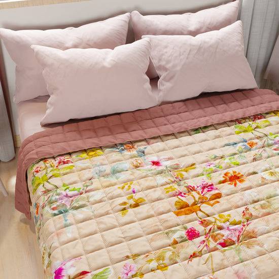 PETTI Trapuntino Copriletto Primaverile Autunnale In Stampa Digitale Spring Cipria