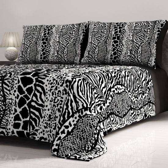 PETTI Trapuntino Copriletto Primaverile Autunnale In Stampa Digitale Animalier Zebrato