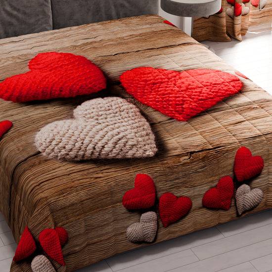 PETTI Trapuntino Copriletto Primaverile Autunnale In Stampa Digitale Cuore