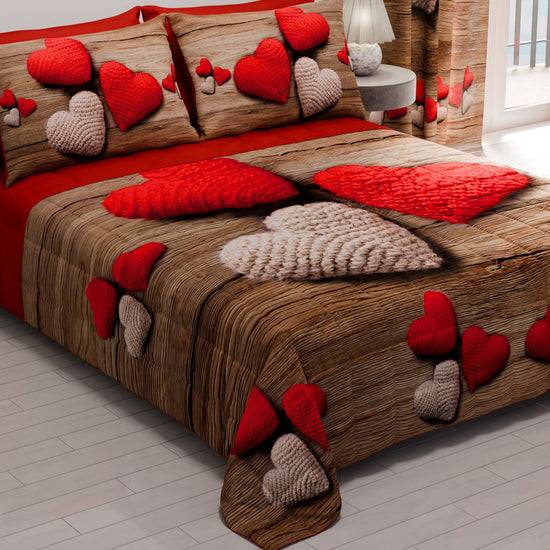 PETTI Trapuntino Copriletto Primaverile Autunnale In Stampa Digitale Cuore