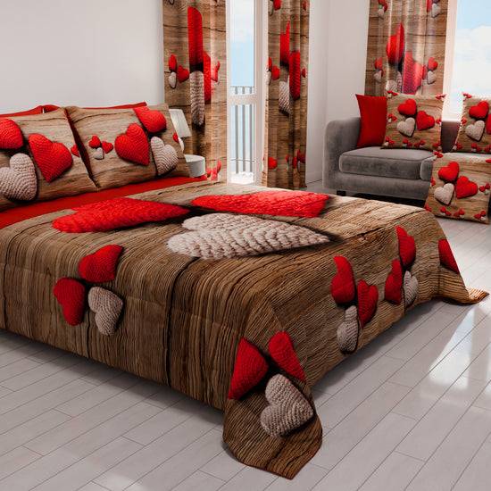 PETTI Trapuntino Copriletto Primaverile Autunnale In Stampa Digitale Cuore