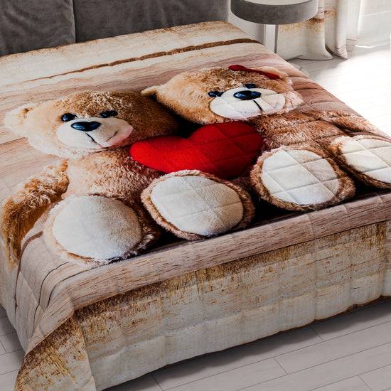 PETTI Trapuntino Copriletto Primaverile Autunnale In Stampa Digitale Dolcezza