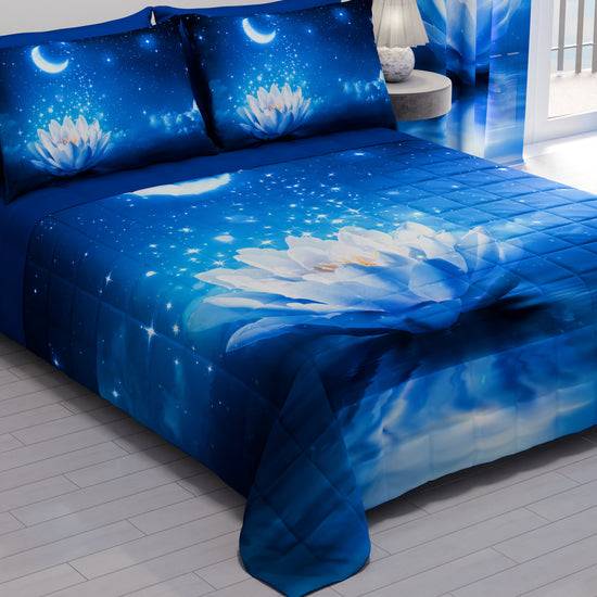 PETTI Trapuntino Copriletto Primaverile Autunnale In Stampa Digitale Notte Stellata