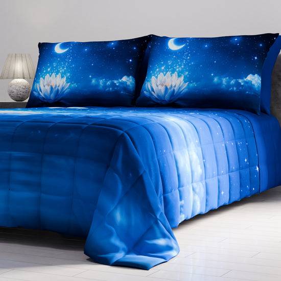 PETTI Trapuntino Copriletto Primaverile Autunnale In Stampa Digitale Notte Stellata