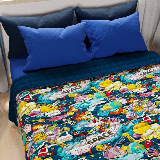 PETTI Trapuntino Copriletto Primaverile Autunnale In Stampa Digitale Space