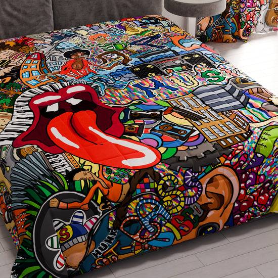 PETTI Trapuntino Copriletto Primaverile Autunnale In Stampa Digitale Murales