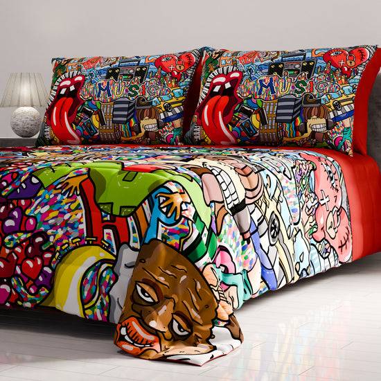 PETTI Trapuntino Copriletto Primaverile Autunnale In Stampa Digitale Murales