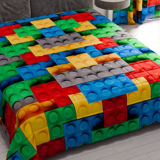 PETTI Trapuntino Copriletto Primaverile Autunnale In Stampa Digitale Mattoncini