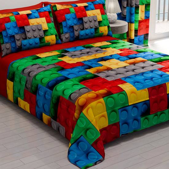 PETTI Trapuntino Copriletto Primaverile Autunnale In Stampa Digitale Mattoncini