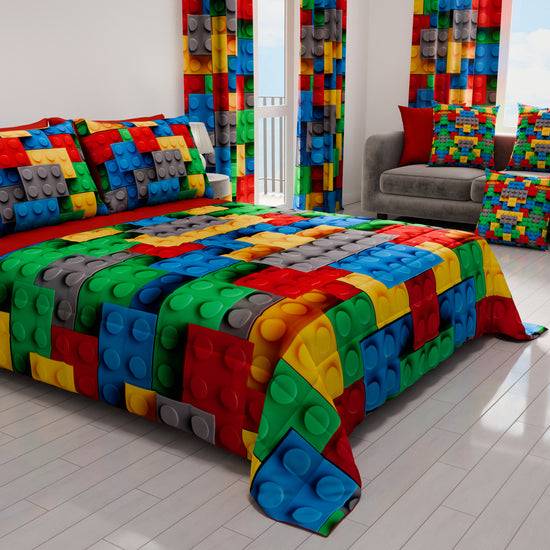 PETTI Trapuntino Copriletto Primaverile Autunnale In Stampa Digitale Mattoncini