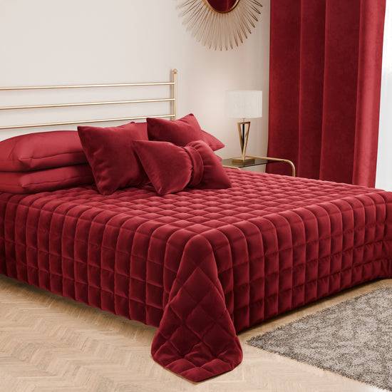 PETTI Trapuntino Copriletto Primaverile Autunnale In Velluto Double Face Bordeaux