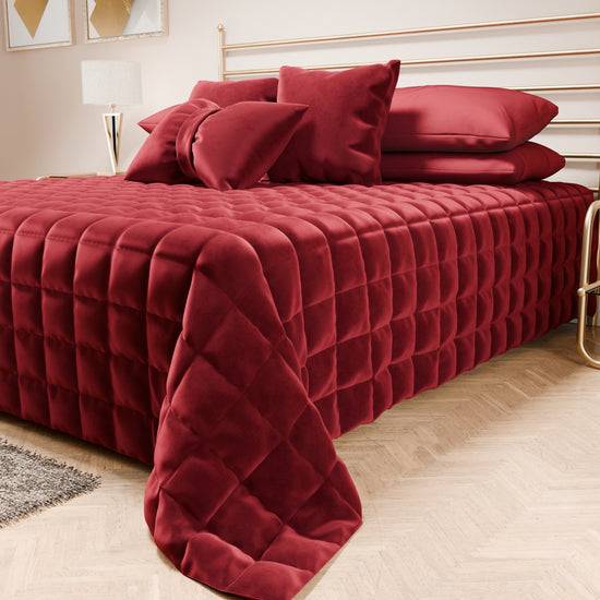 PETTI Trapuntino Copriletto Primaverile Autunnale In Velluto Double Face Bordeaux