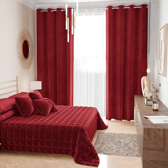 PETTI Trapuntino Copriletto Primaverile Autunnale In Velluto Double Face Bordeaux