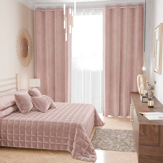 PETTI Trapuntino Copriletto Primaverile Autunnale In Velluto Double Face Cipria