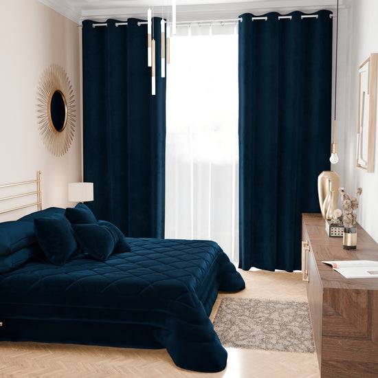 PETTI Trapuntino Primaverile In Velluto Da Corredo Piazzato Blu