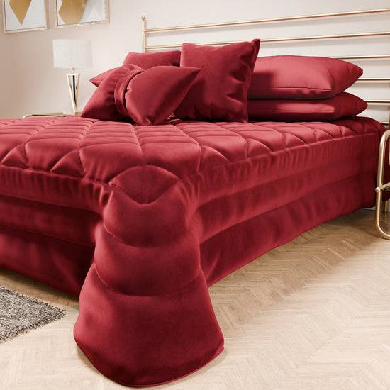 PETTI Trapuntino Primaverile In Velluto Da Corredo Piazzato Bordeaux