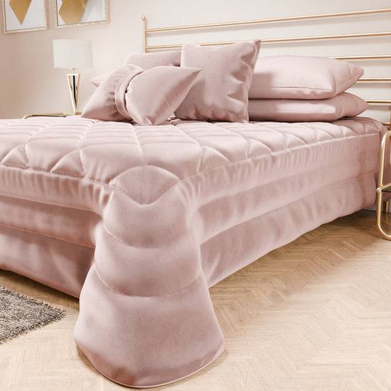 PETTI Trapuntino Primaverile In Velluto Da Corredo Piazzato Cipria