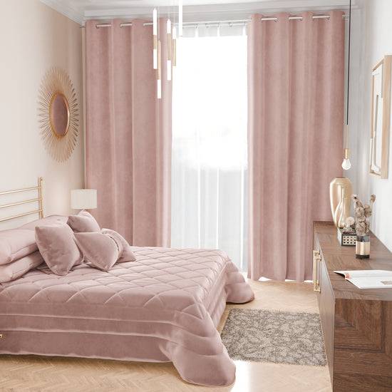 PETTI Trapuntino Primaverile In Velluto Da Corredo Piazzato Cipria